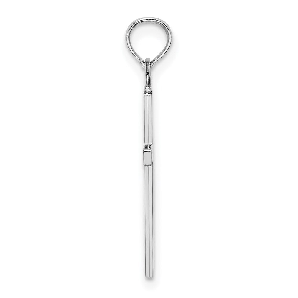 10K / 14K White Gold 3-D Cross Pendant - Product Photo