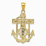 10K / 14K Two-tone Mariner's Crucifix Pendant - Product Photo