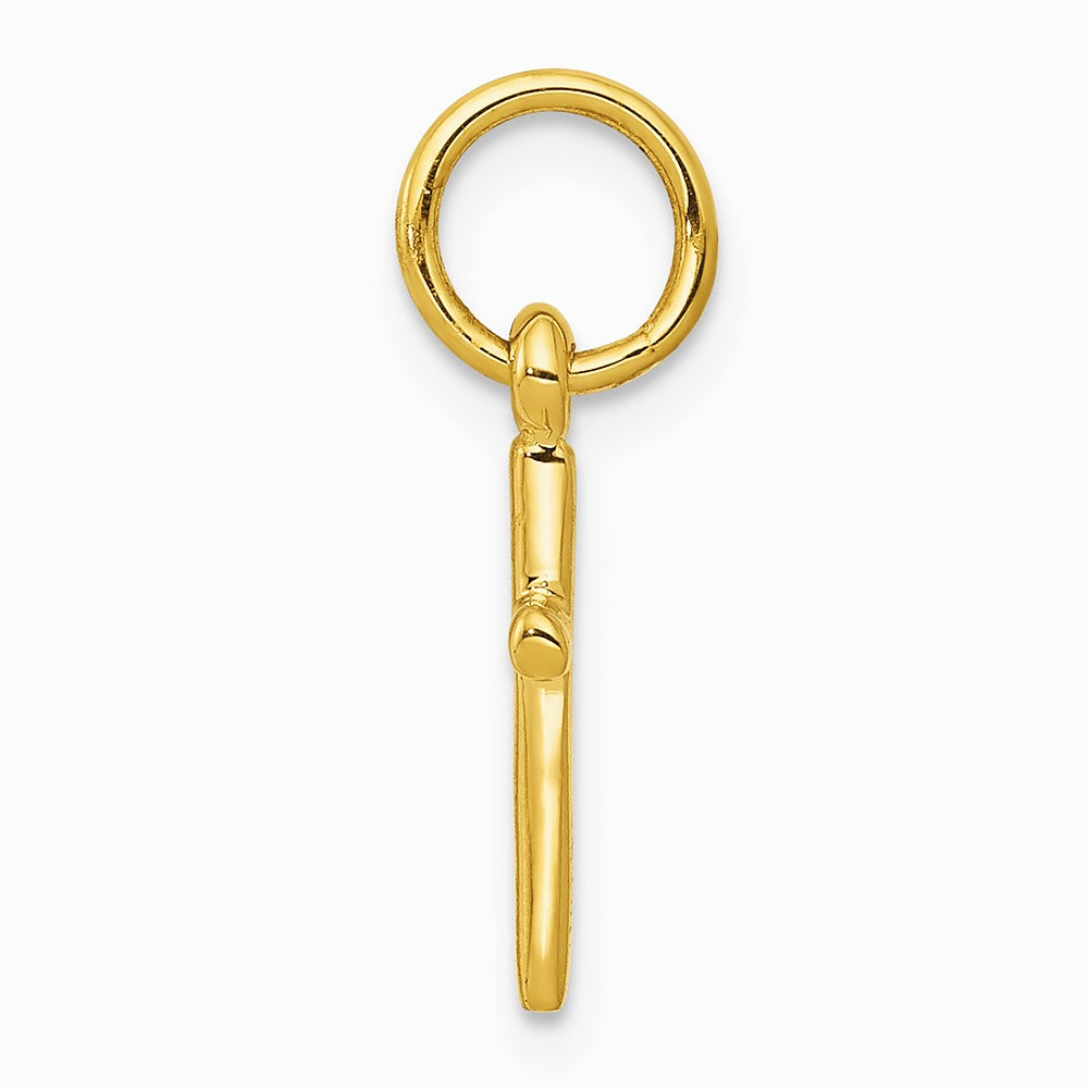 10K / 14K Yellow Gold Small Cross Charm - Product Photo