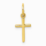 10K / 14K Yellow Gold Small Cross Charm - Product Photo