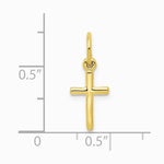 10K / 14K Yellow Gold Small Cross Charm - Product Photo