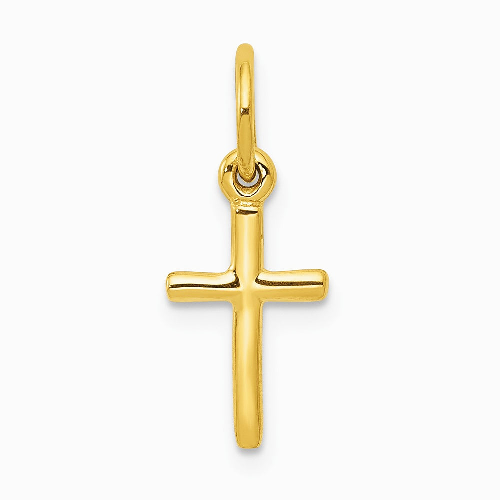 10K / 14K Yellow Gold Small Cross Charm
