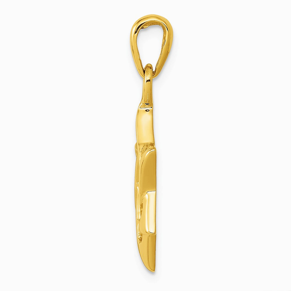 10K / 14K Yellow Gold Star of David Pendant - Product Photo