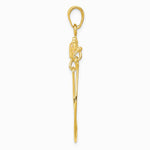 10K / 14K Two-tone Leaves with Flower Charm Holder - Product Photo