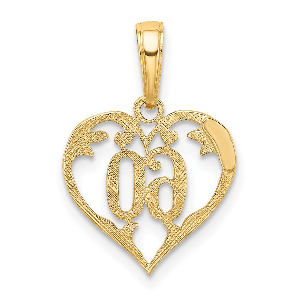 10K / 14K Yellow Gold 60 Heart Pendant - Product Photo
