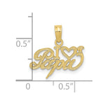 10k I Heart PAPA Charm - Product Photo
