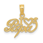 10k I Heart PAPA Charm - Product Photo