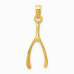 10K / 14K Yellow Gold Wishbone Charm - Product Photo