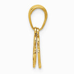 10K / 14K Yellow Gold Handcuffs Pendant - Product Photo