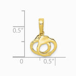10K / 14K Yellow Gold Handcuffs Pendant - Product Photo