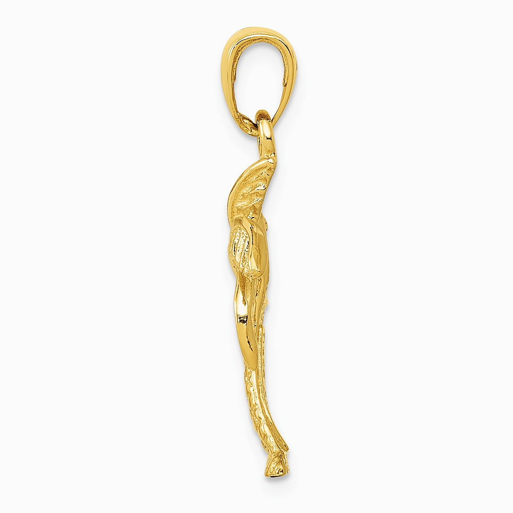 10K / 14K Yellow Gold Palm Tree Pendant - Product Photo