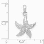 10K / 14K White Gold Starfish Pendant - Product Photo