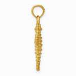 10K / 14K Yellow Gold Seahorse Pendant - Product Photo