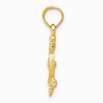 10K / 14K Yellow Gold Ship Wheel Pendant - Product Photo