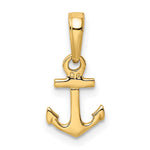 10K / 14K Yellow Gold Mini Anchor Pendant - Product Photo