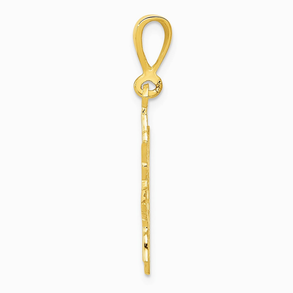 10K / 14K Yellow Gold Sun Charm - Product Photo