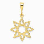 10K / 14K Yellow Gold Sun Charm - Product Photo