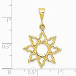 10K / 14K Yellow Gold Sun Charm - Product Photo
