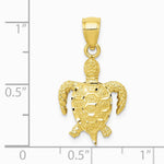 10K / 14K Yellow Gold Turtle Pendant - Product Photo