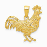 10K / 14K Yellow Gold Rooster Pendant - Product Photo