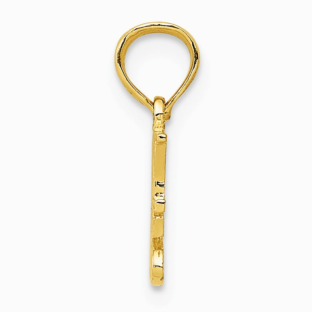 10K / 14K Yellow Gold I HEART MY DOGS Pendant - Product Photo