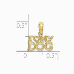 10K / 14K Yellow Gold I HEART MY DOG Charm - Product Photo
