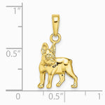 10K / 14K Yellow Gold Boston Terrier Dog Pendant - Product Photo