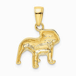 10K / 14K Yellow Gold Bulldog Pendant - Product Photo