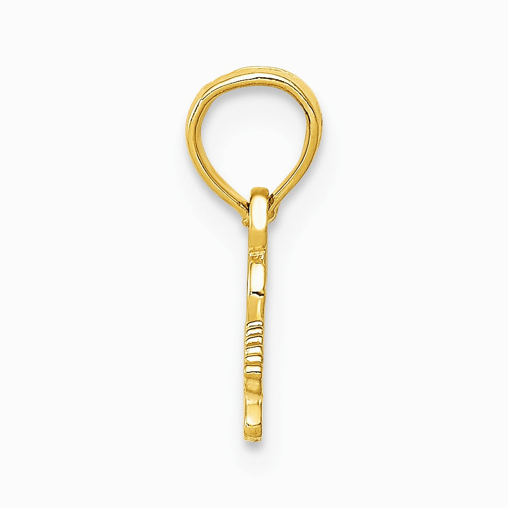 10K / 14K Yellow Gold Electric Guitar Pendant - Product Photo