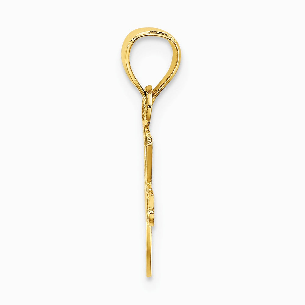 10K / 14K Yellow Gold I HEART TENNIS Charm - Product Photo