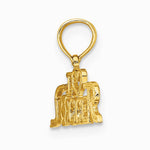 10K / 14K Yellow Gold I HEART SOCCER Charm - Product Photo