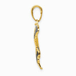 10K / 14K Yellow Gold Yellow Enameled Butterfly Pendant - Product Photo
