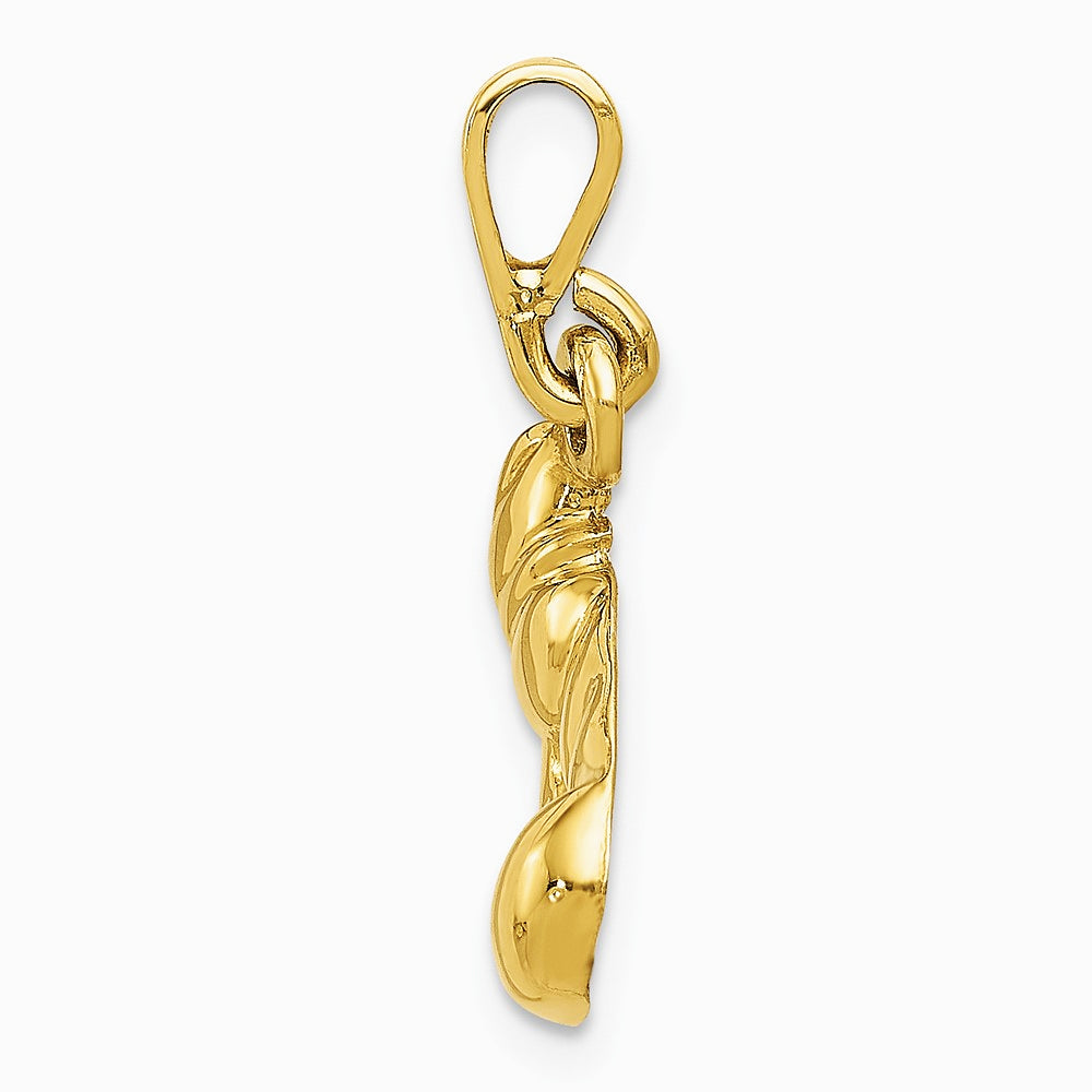 10K / 14K Yellow Gold Boxing Glove Pendant - Product Photo