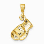 10K / 14K Yellow Gold Boxing Glove Pendant - Product Photo