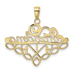 10K GRANDMA Birthstone Charm Holder Pendant - Product Photo