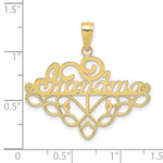 10K GRANDMA Birthstone Charm Holder Pendant - Product Photo