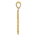10K DAD Gold Nugget Dog Tag Pendant - Product Photo