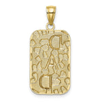 10K DAD Gold Nugget Dog Tag Pendant - Product Photo