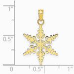 10K / 14K Yellow Gold Polished Snowflake Charm - Product Photo