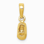 10K / 14K Yellow Gold Baby Shoe Charm - Product Photo