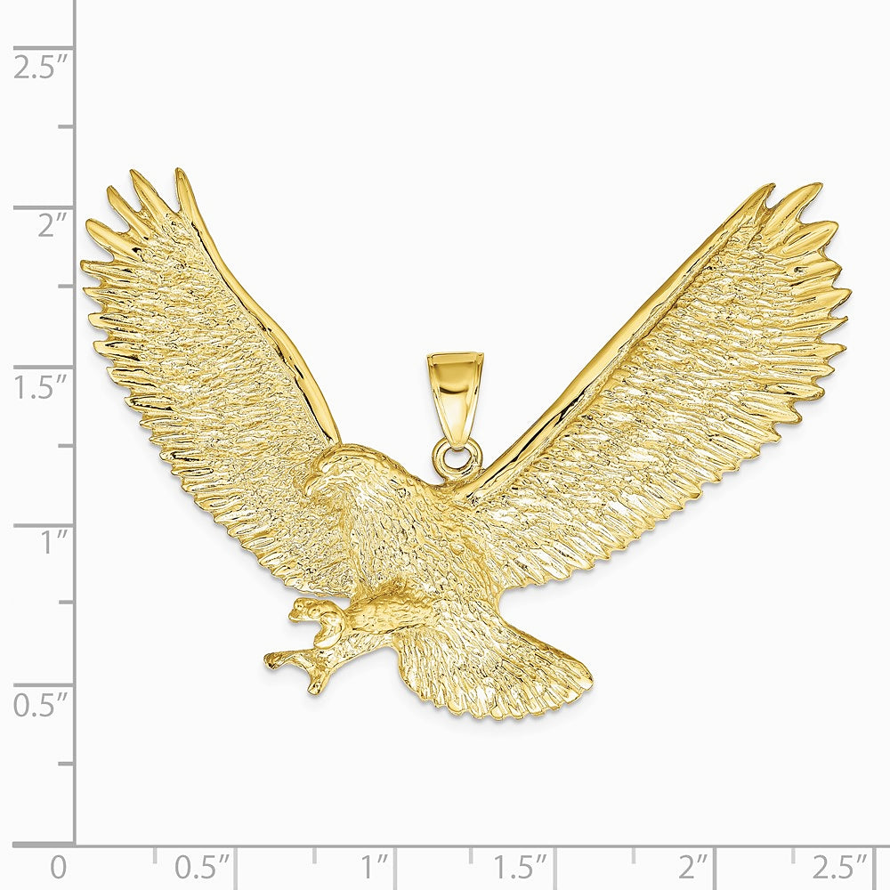 10K / 14K Yellow Gold Eagle Pendant - Product Photo