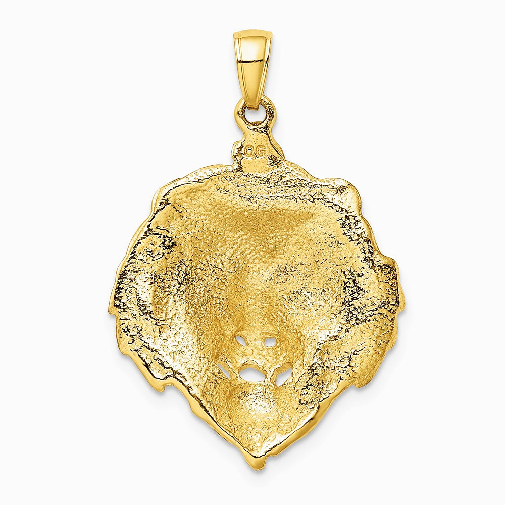 10K / 14K Yellow Gold Lion Charm - Product Photo