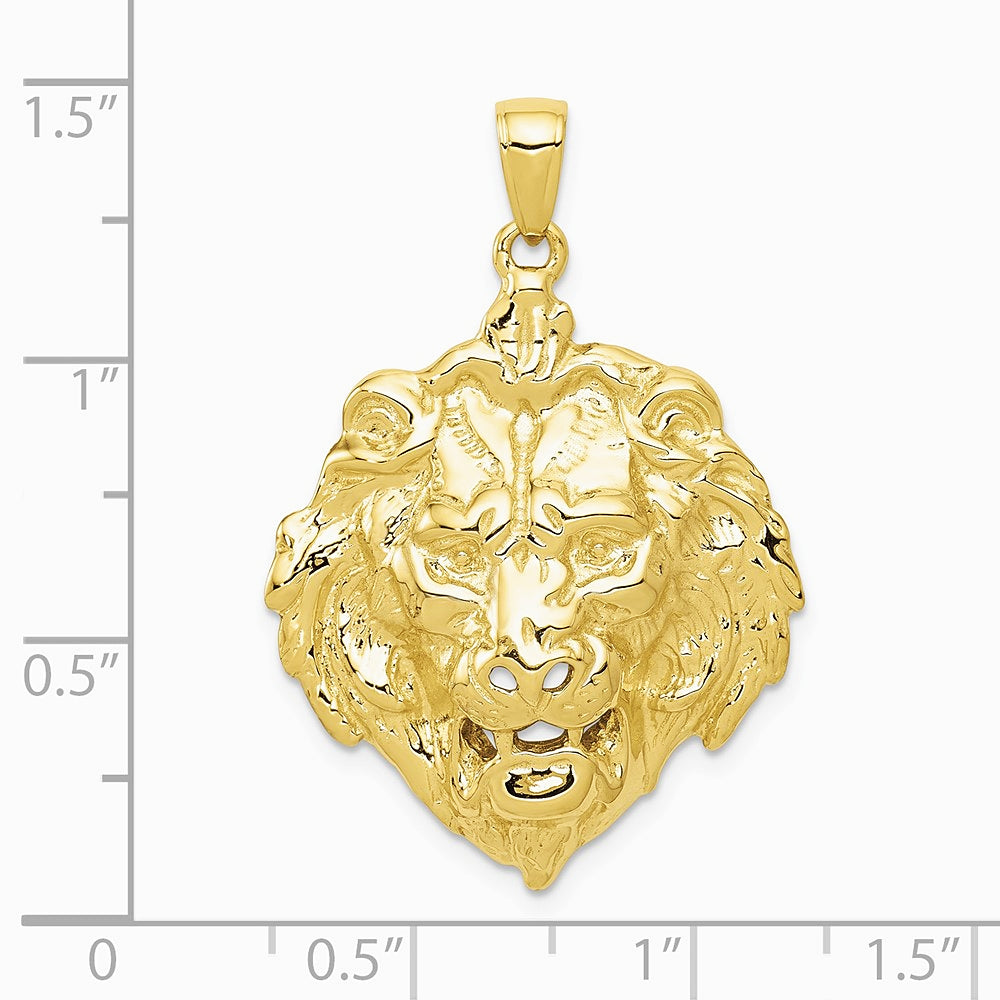 10K / 14K Yellow Gold Lion Charm - Product Photo