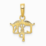 10K / 14K Yellow Gold LPN Symbol Pendant - Product Photo