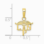 10K / 14K Yellow Gold LPN Symbol Pendant - Product Photo