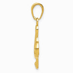 10K / 14K Yellow Gold Treble Clef Pendant - Product Photo