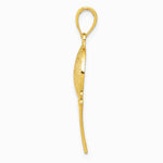 10K / 14K Yellow Gold Basketball and Net Pendant - Product Photo