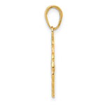 10K / 14K Yellow Gold Swimming Inside Frame Pendant - Product Photo