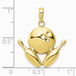 10K / 14K Yellow Gold Bowling Theme Charm - Product Photo