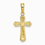 10K / 14K Yellow Gold Cross Pendant - Product Photo